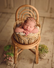 Load image into Gallery viewer, Babymoon Rustic Cane Chair | Wooden Properties | Baby Photography Props