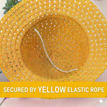 Load image into Gallery viewer, Babymoon Set of 2 | Baby Girls Summer Sunflower Straw Kids Sun Hat with Sling Purse Handbag | Beach Hat | 2-6 Years | Yellow