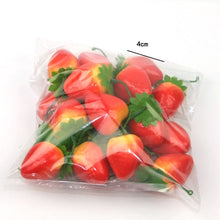 Load image into Gallery viewer, Babymoon Plastic Artificial Strawberry | Decorative Add-ons | Photography Props | Set of 20
