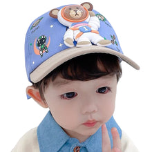 Load image into Gallery viewer, Babymoon Cotton Summer Astronaut Kids Caps | 2-8 Years | Blue