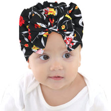 Load image into Gallery viewer, Babymoon Beanie Floral Bow Baby Boy's & Girl's Cap Kids | Toddler Infant Hat | Black