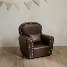 Load image into Gallery viewer, Babymoon Rivet Wooden Sofa | Photoshoot Prop | Brown