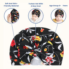 Load image into Gallery viewer, Babymoon Beanie Floral Bow Baby Boy's & Girl's Cap Kids | Toddler Infant Hat | Black