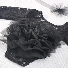 Load image into Gallery viewer, Babymoon Set of 2 | Fluffy Romper & Hairband | Baby Photoshoot Props Costumes | Black | 0-1 Month