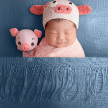 Load image into Gallery viewer, Babymoon Big Size Tassel Layer| Blanket Basket Filler | Baby Photography Props | Blue