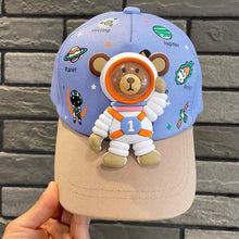Load image into Gallery viewer, Babymoon Cotton Summer Astronaut Kids Caps | 2-8 Years | Blue