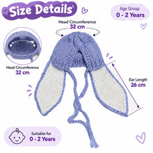 Load image into Gallery viewer, Babymoon Big Rabbit Ears Bonnet Hat | Baby Photography Hat | Blue