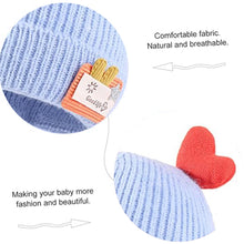 Load image into Gallery viewer, BabyMoon Unisex Winter Hat Designed with Hearts | Warm Baby Cap Headwear | Blue | 3-12 Month