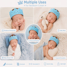 Load image into Gallery viewer, Babymoon Crown Headwear New Born Baby Photography Shoot Props Costumes - Blue