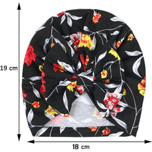 Load image into Gallery viewer, Babymoon Beanie Floral Bow Baby Boy's & Girl's Cap Kids | Toddler Infant Hat | Black