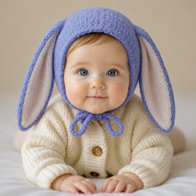 Load image into Gallery viewer, Babymoon Big Rabbit Ears Bonnet Hat | Baby Photography Hat | Blue