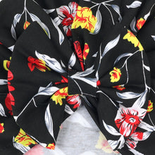 Load image into Gallery viewer, Babymoon Beanie Floral Bow Baby Boy's & Girl's Cap Kids | Toddler Infant Hat | Black