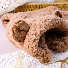 Load image into Gallery viewer, Babymoon Set of 2 | Fleece Suit with Infant Baby Bear Cap Hat | Baby Photography Props Costume | Baby Gift Set | 0-3 Months | Brown