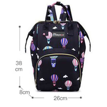 Load image into Gallery viewer, Babymoon Mother Diaper Bag Lightweight Multifunctional Travel Unisex Diaper Backpack - Black Balloon
