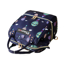 Load image into Gallery viewer, Babymoon Mother Diaper Bag Lightweight Multifunctional Travel Unisex Diaper Backpack - Black Balloon