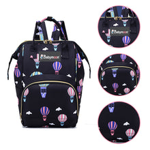 Load image into Gallery viewer, Babymoon Mother Diaper Bag Lightweight Multifunctional Travel Unisex Diaper Backpack - Black Balloon
