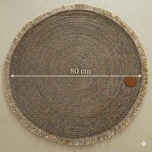 Load image into Gallery viewer, Babymoon Large Hand Woven Boho Jute Macramé Mat Layer