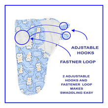 Load image into Gallery viewer, Babymoon Cotton Baby Swaddle | Wrapping Blanket | Baby Sleeping Wrap | New-Born Swaddle Wrap | 0-3Months | Bear