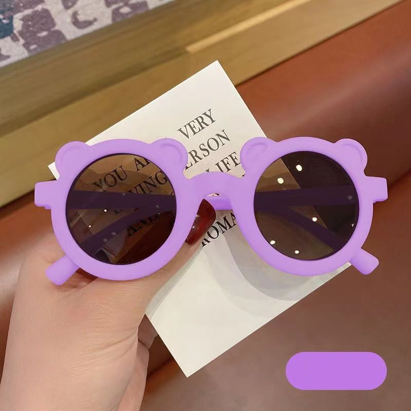 Babymoon Kids Bear Shaped Summer Sunglasses | Goggles | For Girls & Boys | Purple