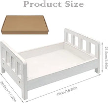 Load image into Gallery viewer, Babymoon Rustic Bed Wooden Properties Photoshoot Prop-White
