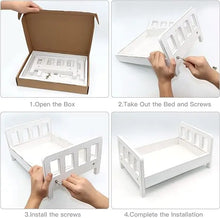 Load image into Gallery viewer, Babymoon Rustic Bed Wooden Properties Photoshoot Prop-White