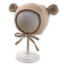 Load image into Gallery viewer, Babymoon Stretchable Bear Ears Baby Photography Cap Hat | NewBorn Photoshoot Props | Beige