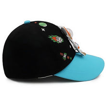 Load image into Gallery viewer, Babymoon Cotton Summer Astronaut Kids Caps | 2-8 Years | Black