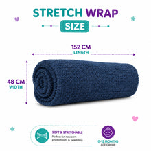 Load image into Gallery viewer, Babymoon Mohair Stretchble Baby Photography Shoot Wrap Cloth - Dark Blue