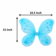 Load image into Gallery viewer, Babymoon Butterfly Fairy Angel Costumes Baby Wings Photography Props - Set of 3 | 6 Month To 10 Years | Lightblue