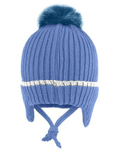 Load image into Gallery viewer, Babymoon Baby Dinosaur Design Cap with String Winter Kids Hat Boys Girls Caps | Blue | 1-15 Years