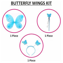 Load image into Gallery viewer, Babymoon Butterfly Fairy Angel Costumes Baby Wings Photography Props - Set of 3 | 6 Month To 10 Years | Lightblue