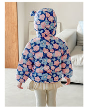 Load image into Gallery viewer, Babymoon Stylish Winter Baby Boys & Girls Jacket Kids Sweater Cardigan | Floral Blue-Pink