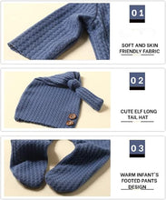 Load image into Gallery viewer, Babymoon Stretchable Bodysuit & Cap New Born Outfits Costumes | Blue | 0-1 Month