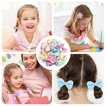 Load image into Gallery viewer, Babymoon Set of 6 | Baby Girl’s Ponytail Pastel Bow Kids Hairband Rings | Fashion Hair Accessories