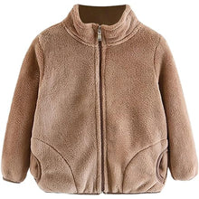 Load image into Gallery viewer, Babymoon Winter Baby Boys & Girls Sweater Kids Jacket Zipper Cardigan | Lightbrown