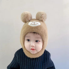 Load image into Gallery viewer, Babymoon Baby Bear Winter Ear Protection Cap Kids Hat Boys Girls Cap | 0-24M | Brown