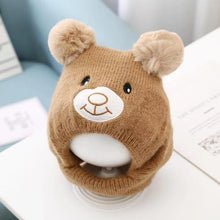 Load image into Gallery viewer, Babymoon Baby Bear Winter Ear Protection Cap Kids Hat Boys Girls Cap | 0-24M | Brown