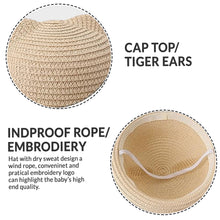 Load image into Gallery viewer, Babymoon Tiger Baby Summer Spring Kids Cap with String | 2-8 Years | Brown