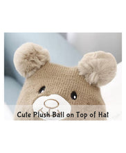 Load image into Gallery viewer, Babymoon Baby Bear Winter Ear Protection Cap Kids Hat Boys Girls Cap | 0-24M | Brown
