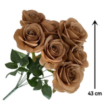 Load image into Gallery viewer, Babymoon Artificial Flowers Bunch | Curled Roses | 7 Head | Home Decoration | Baby Photoshoot Props | Gift Set | Pink