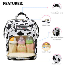 Load image into Gallery viewer, Babymoon Mother Diaper Bag Lightweight Multifunctional Travel Unisex Diaper Backpack - Black n White