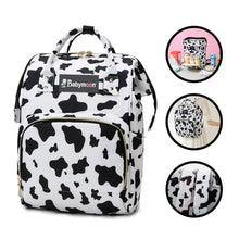 Load image into Gallery viewer, Babymoon Mother Diaper Bag Lightweight Multifunctional Travel Unisex Diaper Backpack - Black n White
