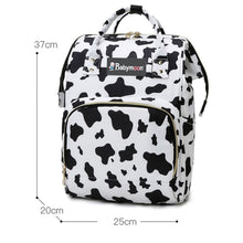 Load image into Gallery viewer, Babymoon Mother Diaper Bag Lightweight Multifunctional Travel Unisex Diaper Backpack - Black n White