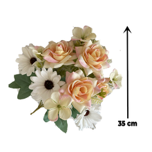 Load image into Gallery viewer, Babymoon Artificial Mix Flowers Bunch | 7 Head | Home Decoration | Baby Photoshoot Props | Gift Set | Pink
