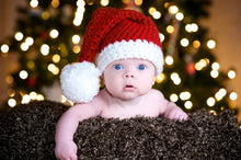 Load image into Gallery viewer, Babymoon Christmas Cap Newborn Photography Crochet Outfit Costume - Red
