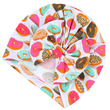 Load image into Gallery viewer, Babymoon Beanie Floral Bow Baby Boy's & Girl's Cap Kids | Toddler Infant Hat | White