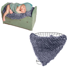 Load image into Gallery viewer, Babymoon | Handspun Layer | Basket Filler | Baby Photography Blanket | Dark Grey