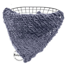 Load image into Gallery viewer, Babymoon | Handspun Layer | Basket Filler | Baby Photography Blanket | Dark Grey
