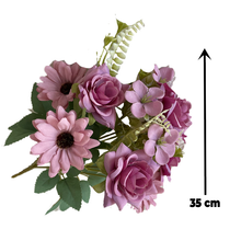 Load image into Gallery viewer, Babymoon Artificial Mix Flowers Bunch | 7 Head | Home Decoration | Baby Photoshoot Props | Gift Set | Pink