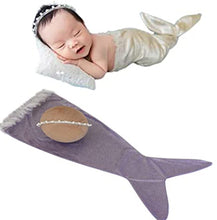 Load image into Gallery viewer, Babymoon Mermaid with Hairband Baby Photography Costume -Purple